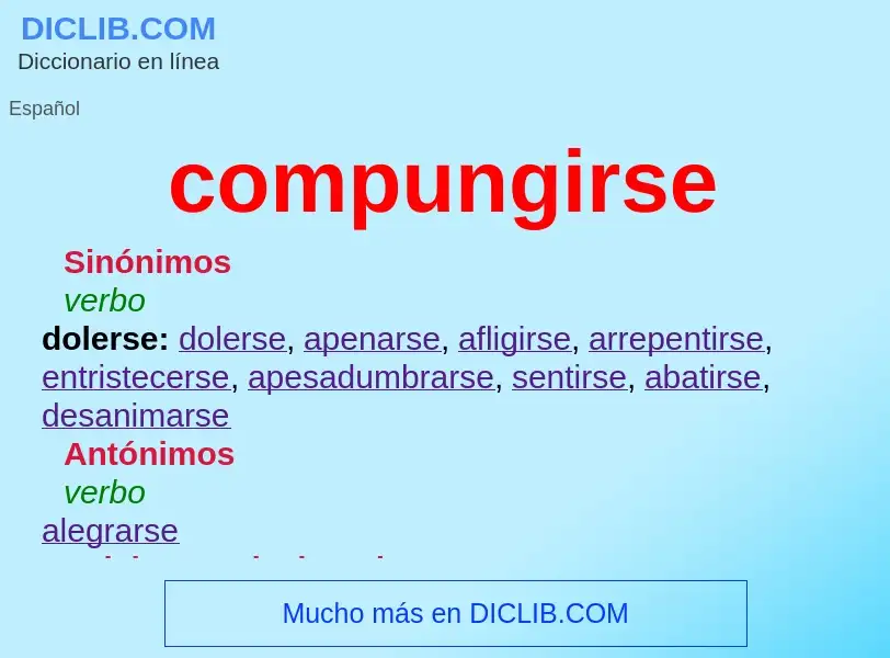 ¿Qué es compungirse? - significado y definición