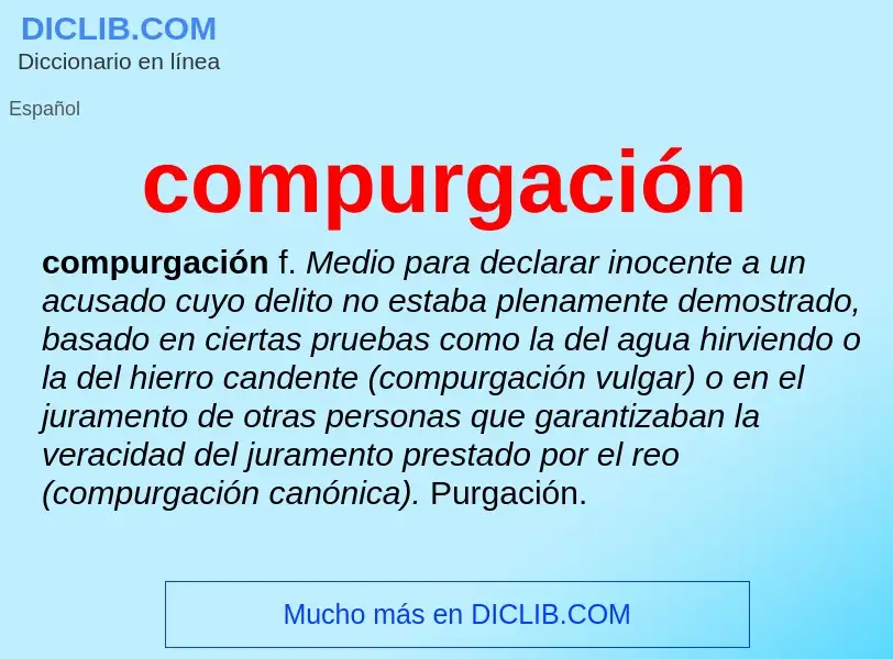 What is compurgación - meaning and definition