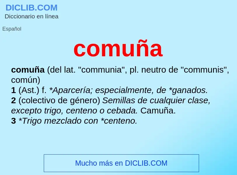 What is comuña - meaning and definition