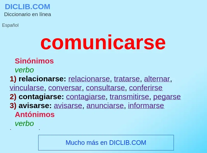 What is comunicarse - meaning and definition