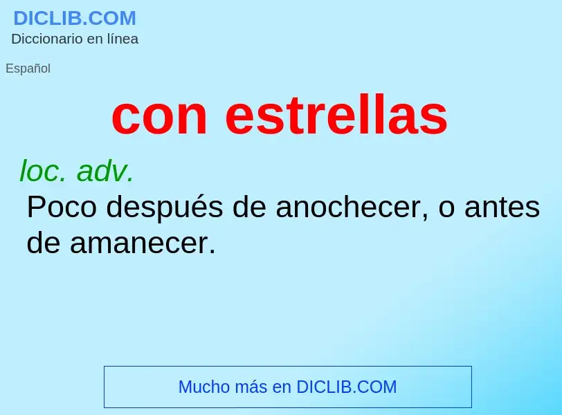 What is con estrellas - definition