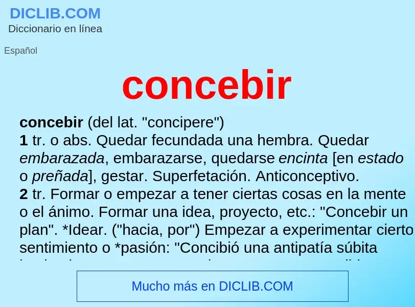 What is concebir - meaning and definition