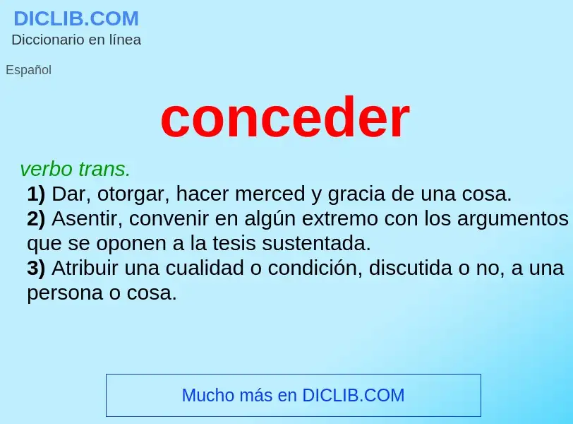 O que é conceder - definição, significado, conceito