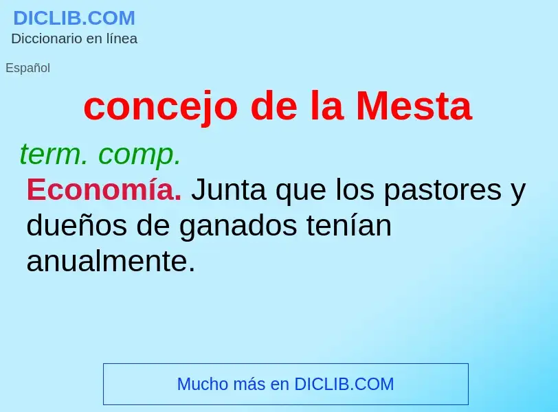 What is concejo de la Mesta - definition