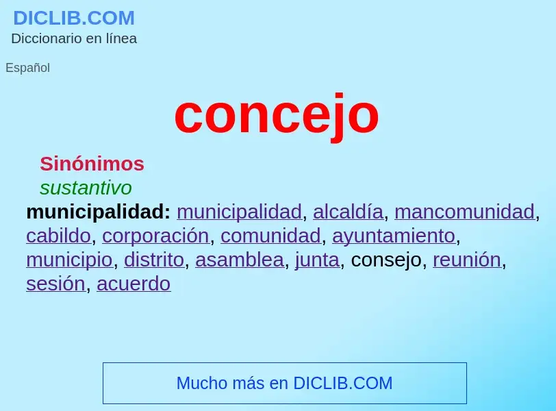 O que é concejo - definição, significado, conceito