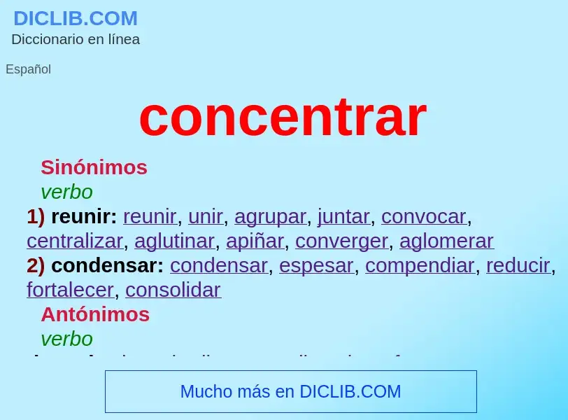 O que é concentrar - definição, significado, conceito