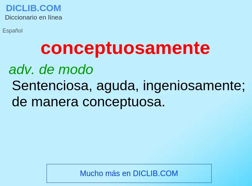 O que é conceptuosamente - definição, significado, conceito