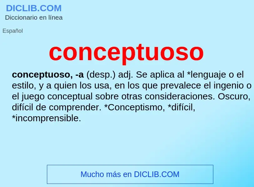 What is conceptuoso - definition