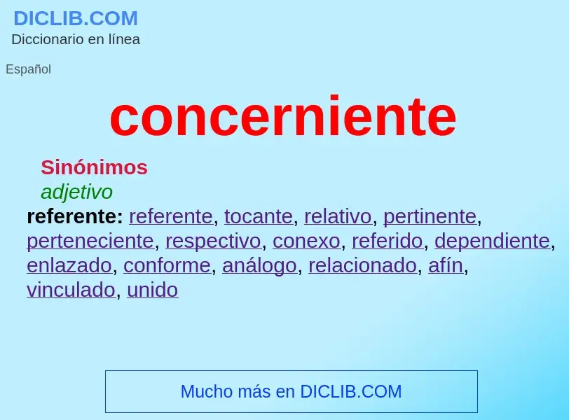 What is concerniente - definition