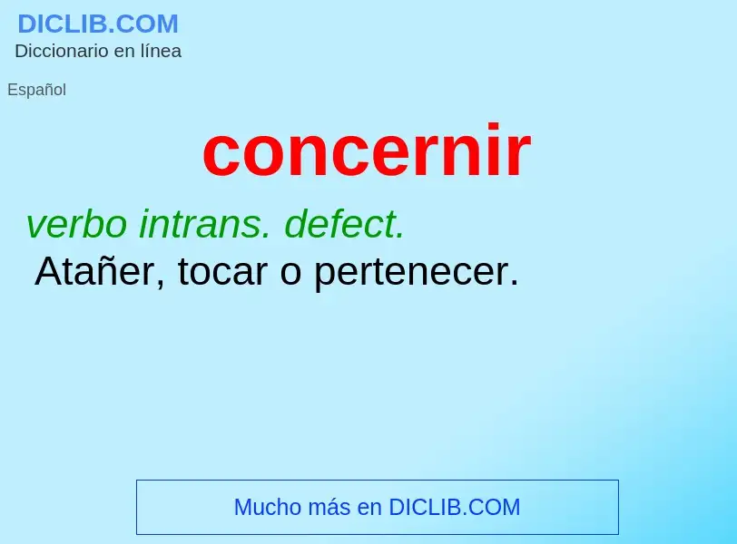 O que é concernir - definição, significado, conceito