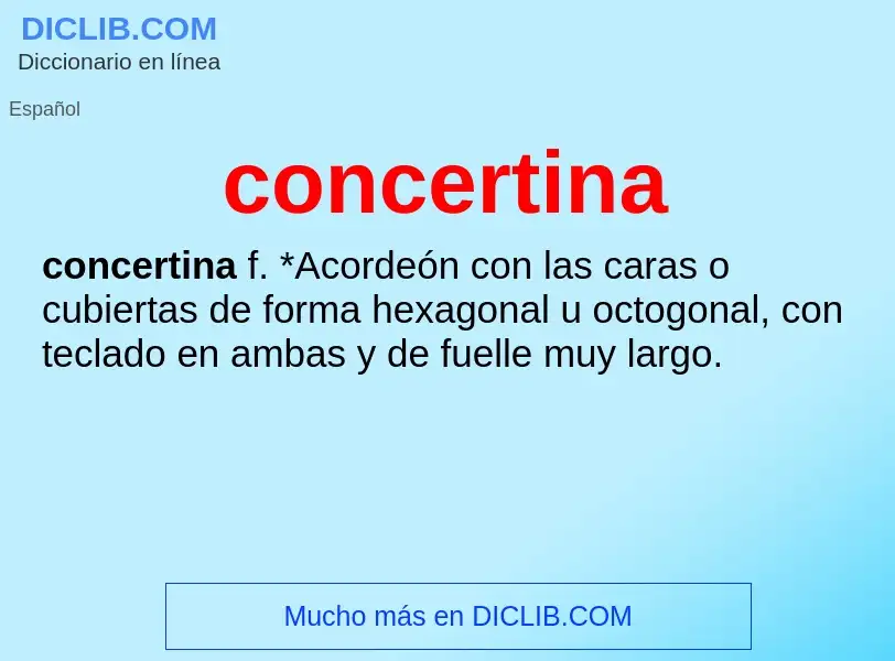 What is concertina - meaning and definition