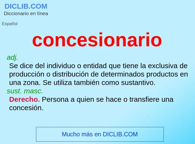 Wat is concesionario - definition