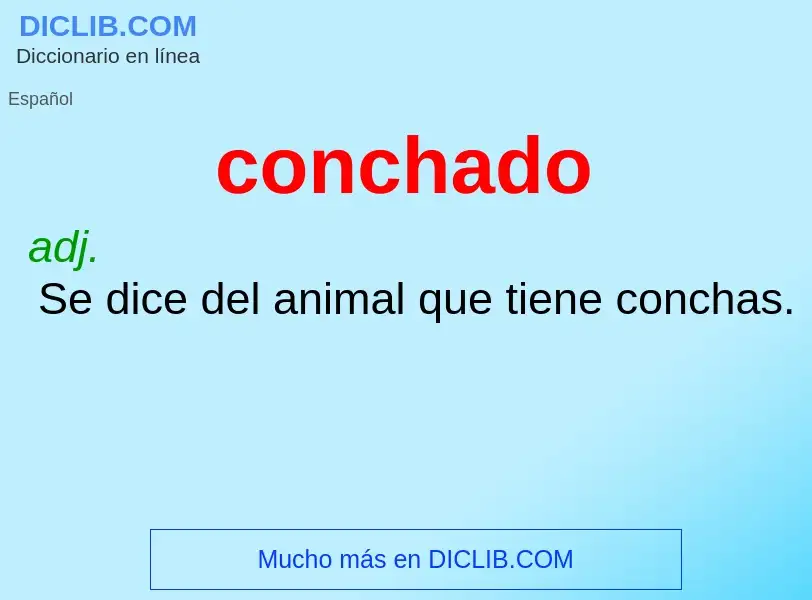 Wat is conchado - definition