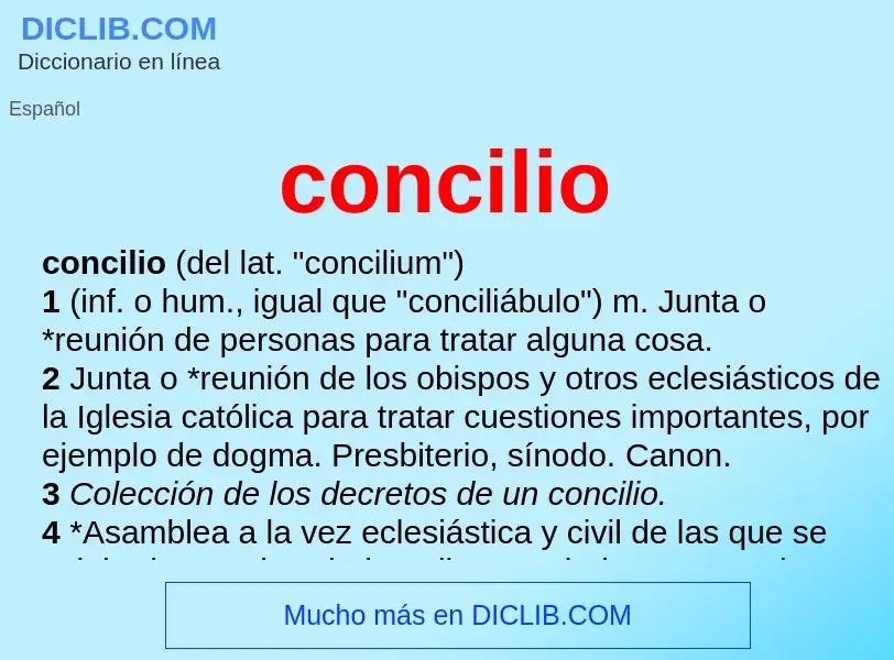 ¿Qué es concilio? - significado y definición