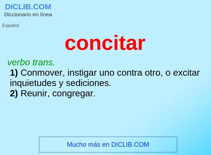 What is concitar - meaning and definition