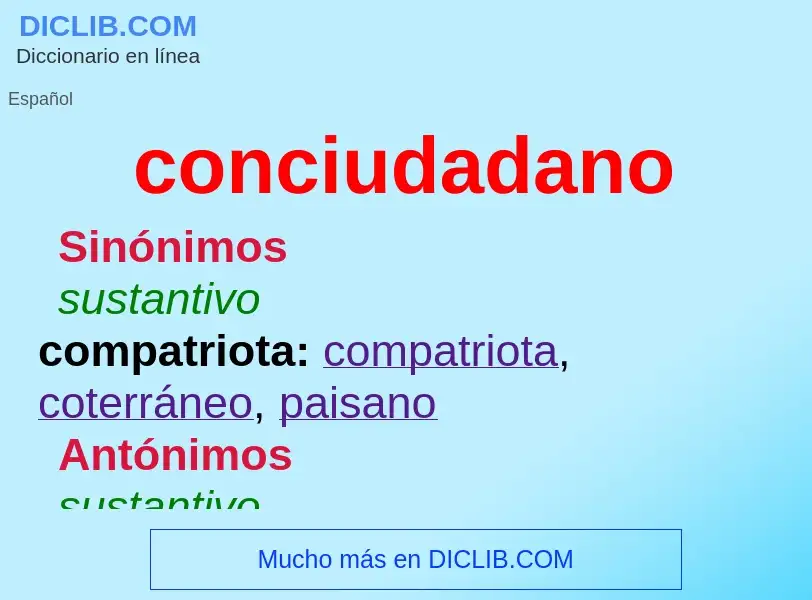 O que é conciudadano - definição, significado, conceito