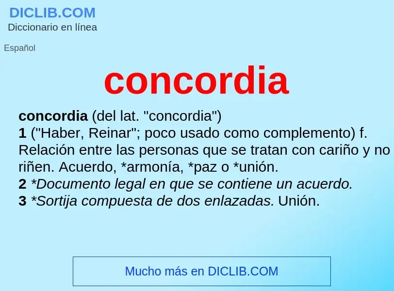 O que é concordia - definição, significado, conceito