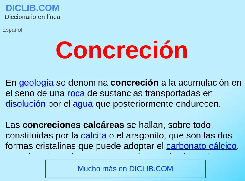 What is Concreción  - definition