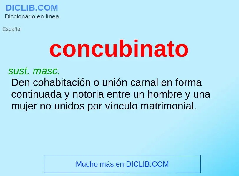 ¿Qué es concubinato? - significado y definición