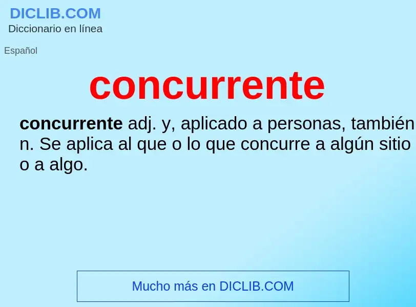 Wat is concurrente - definition