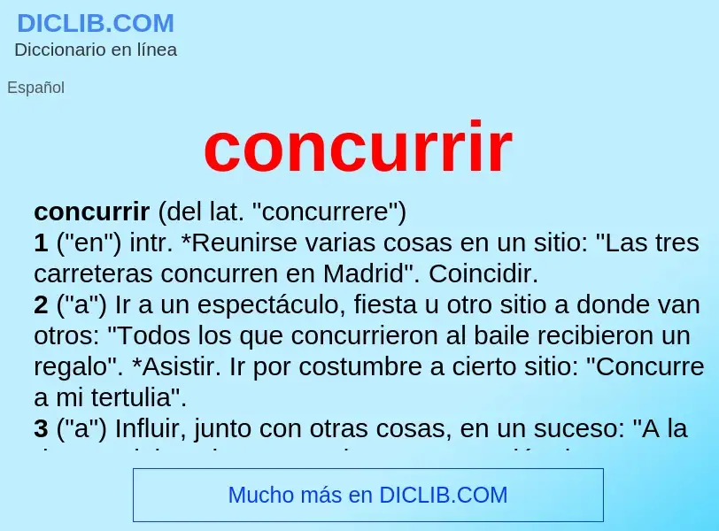 Wat is concurrir - definition