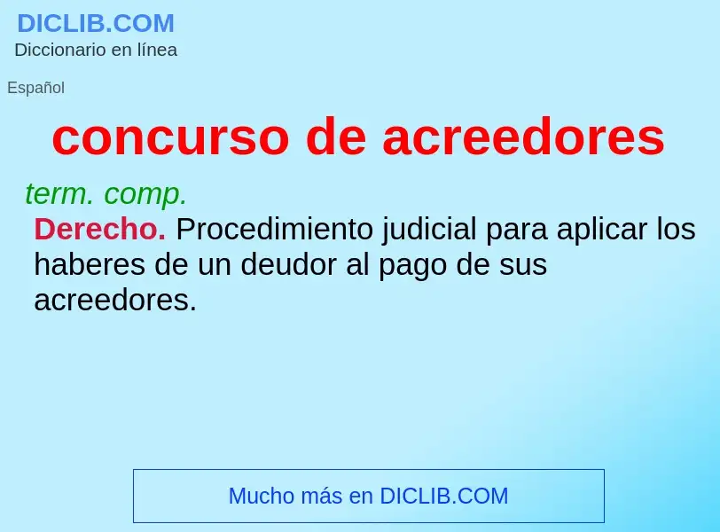 What is concurso de acreedores - meaning and definition