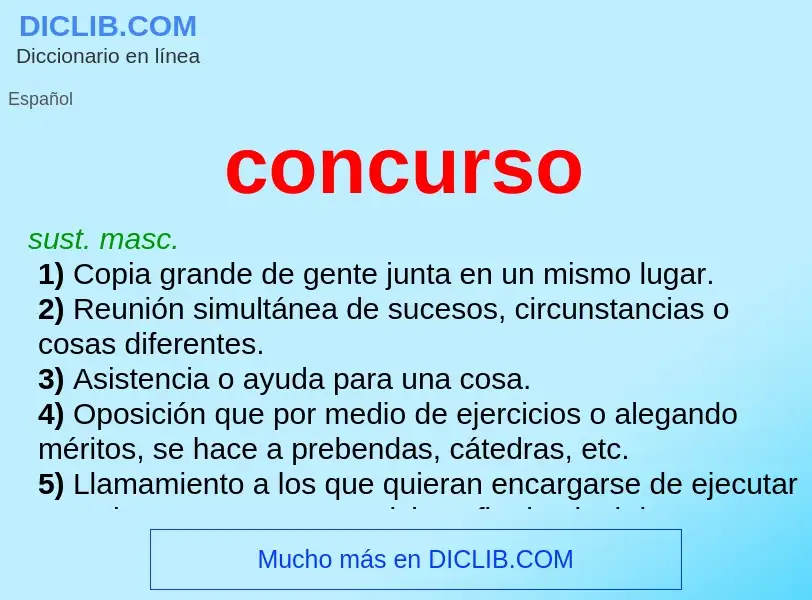 Was ist concurso - Definition