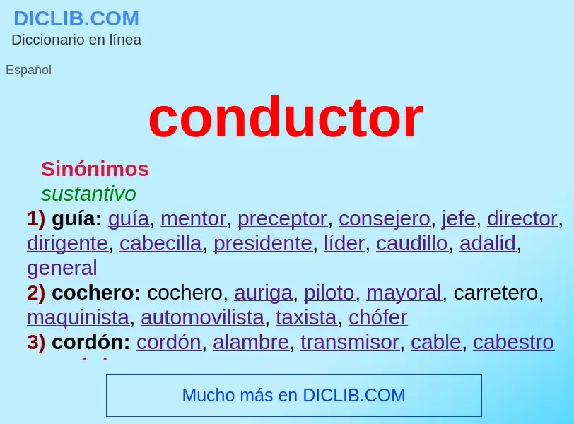 Che cos'è conductor - definizione