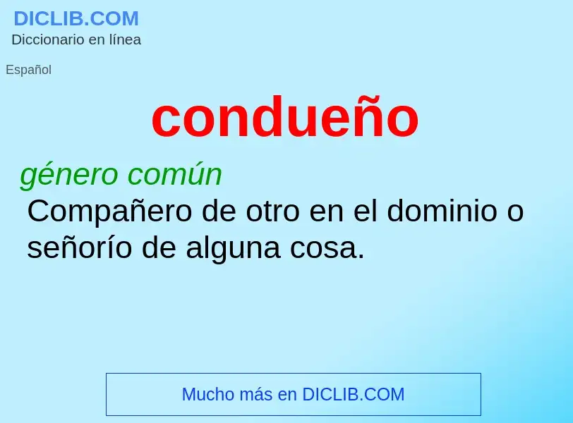 What is condueño - definition