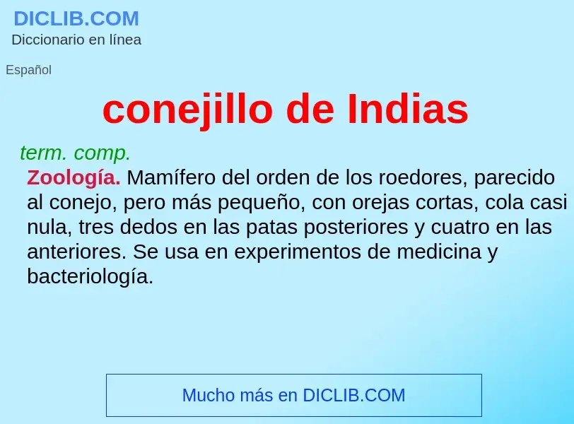 Was ist conejillo de Indias - Definition