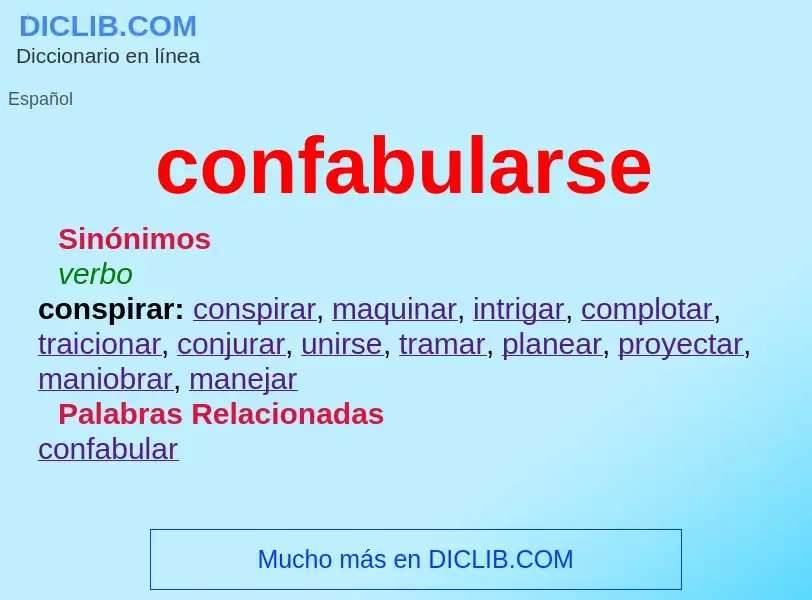 What is confabularse - meaning and definition