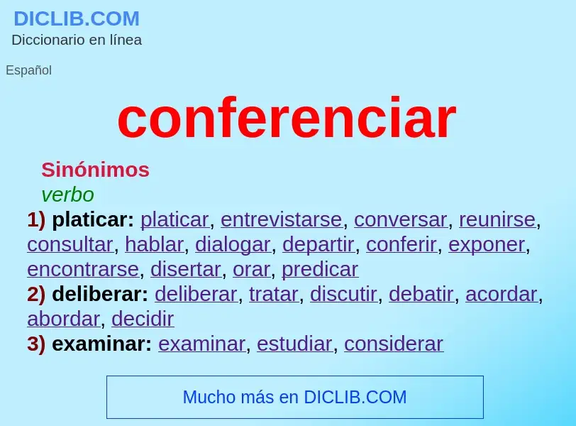 ¿Qué es conferenciar? - significado y definición