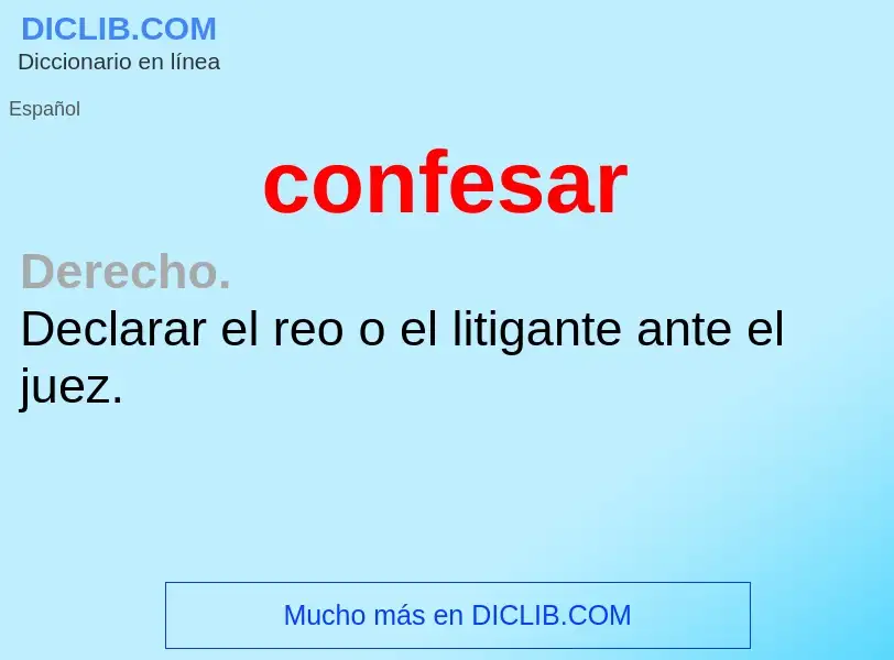 What is confesar - definition