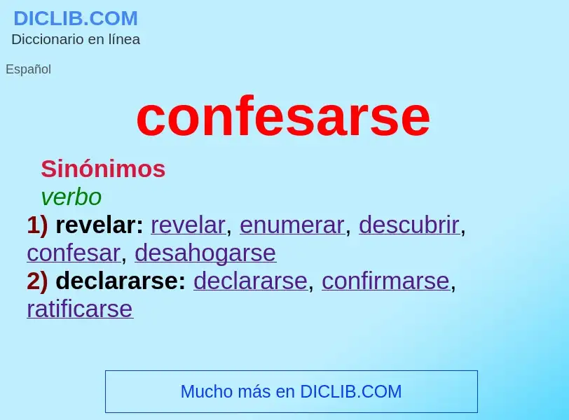 O que é confesarse - definição, significado, conceito