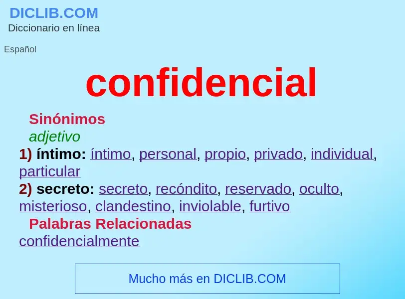 Wat is confidencial - definition