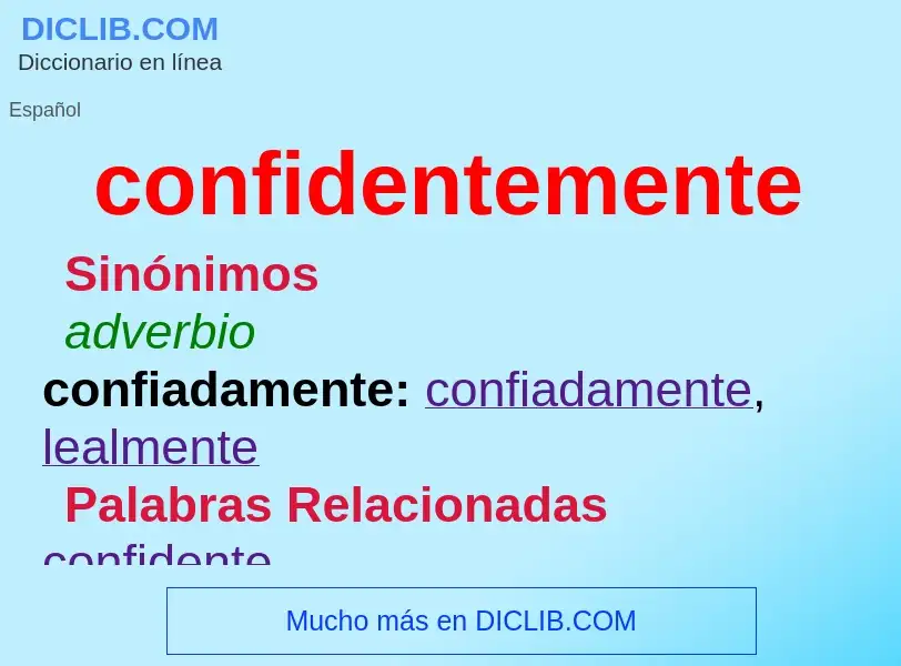 What is confidentemente - meaning and definition