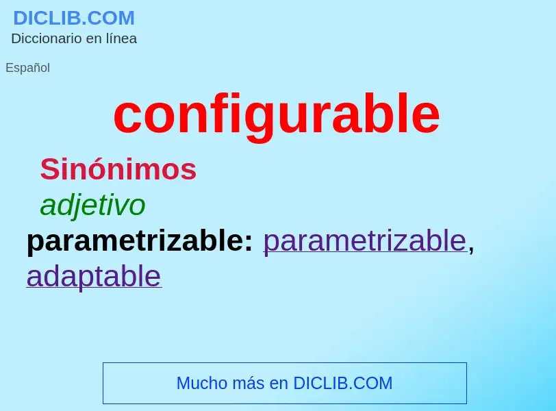 What is configurable - definition