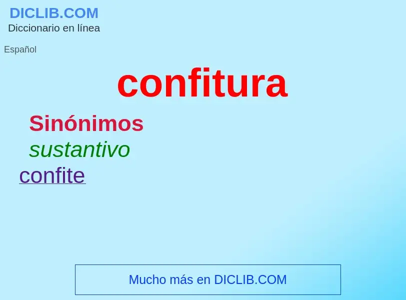 Wat is confitura - definition