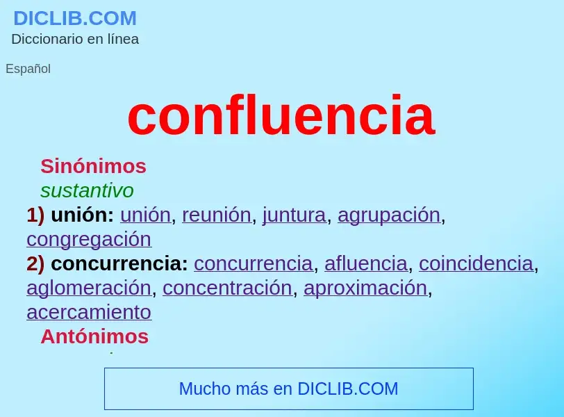 What is confluencia - definition