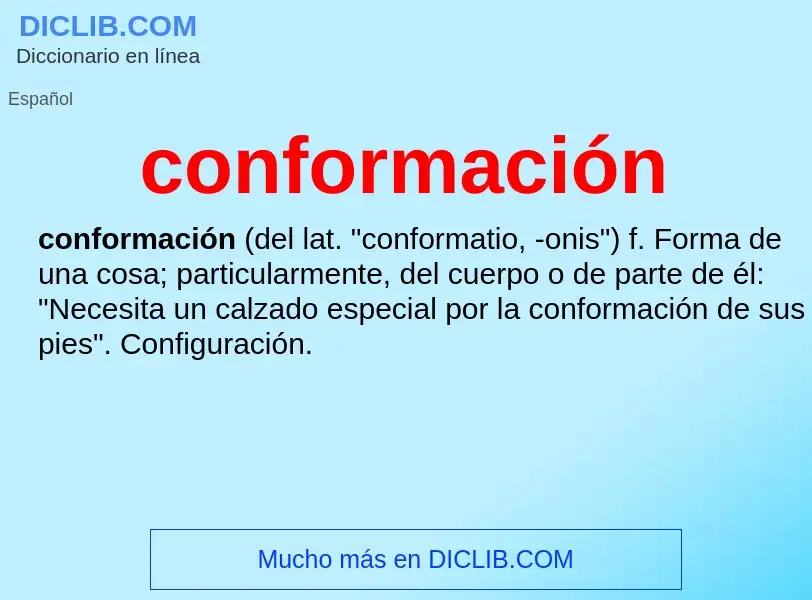 What is conformación - meaning and definition