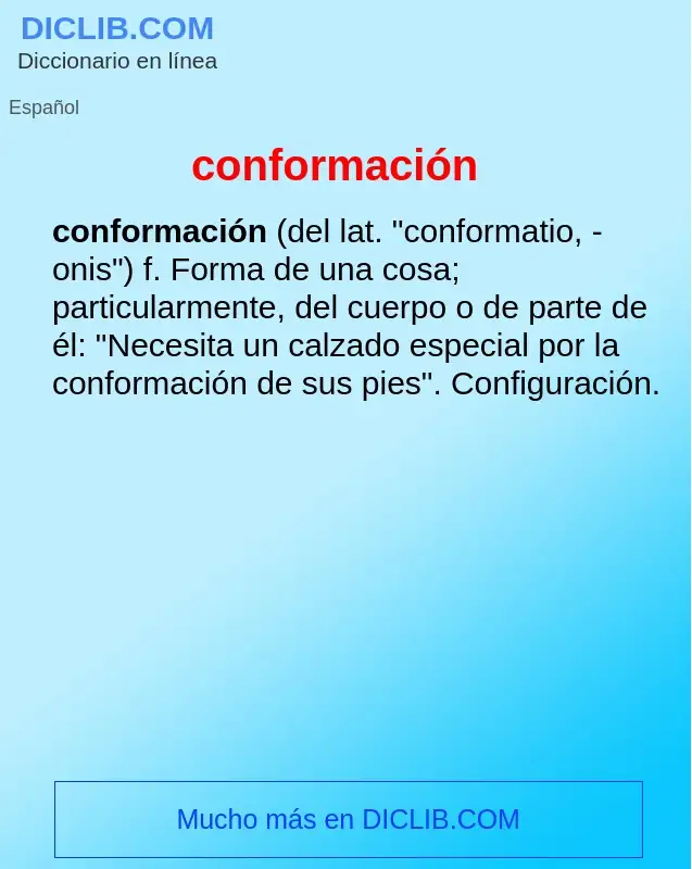 Wat is conformación - definition