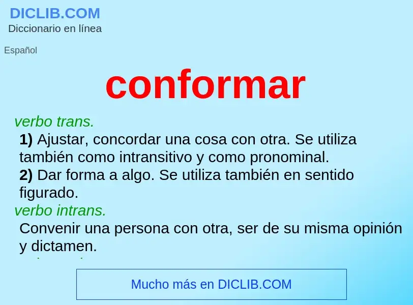 Wat is conformar - definition