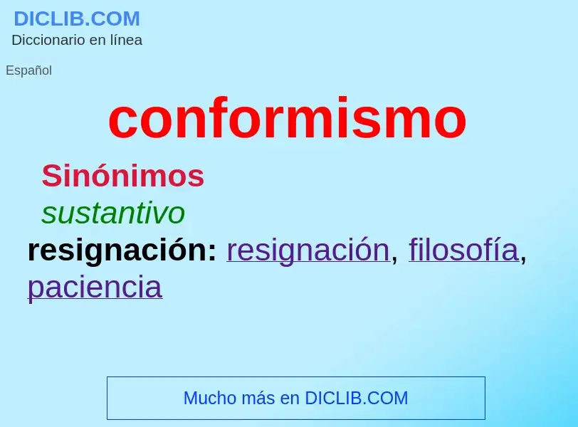 What is conformismo - definition