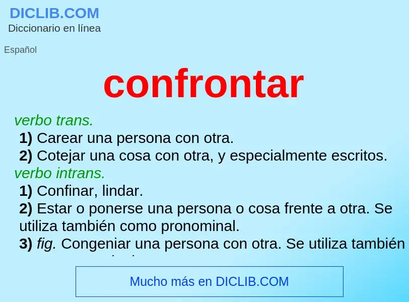 What is confrontar - definition