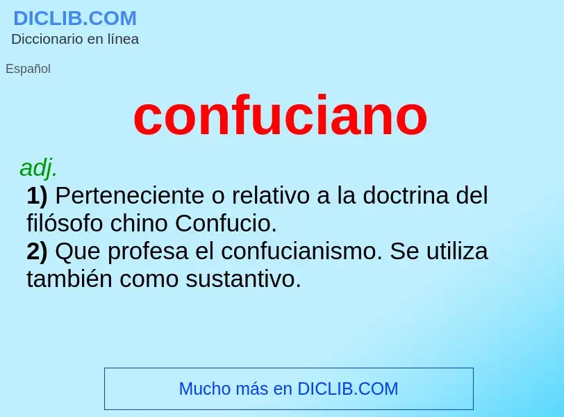 ¿Qué es confuciano? - significado y definición