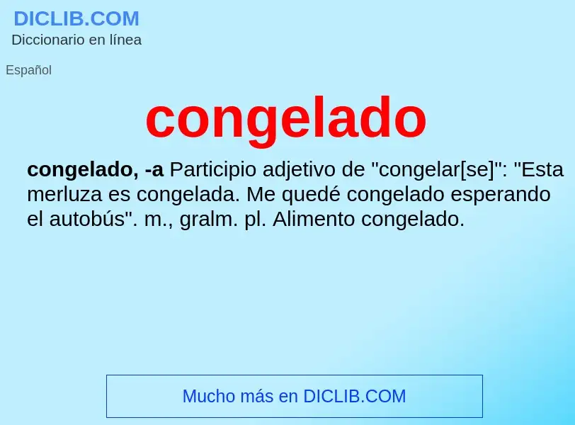 Wat is congelado - definition