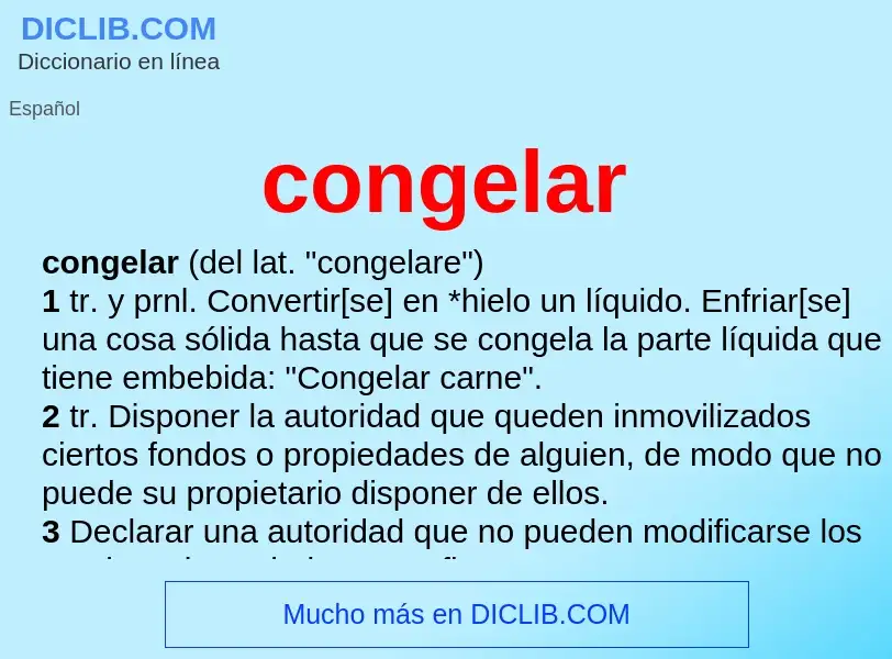 Wat is congelar - definition