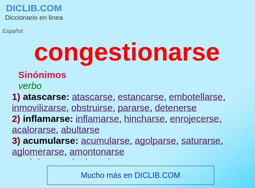 O que é congestionarse - definição, significado, conceito