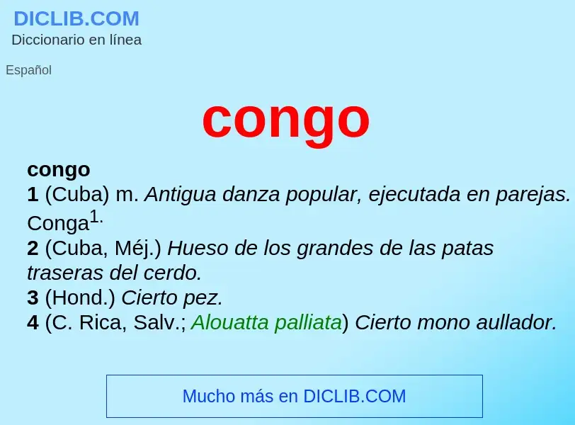 ¿Qué es congo? - significado y definición