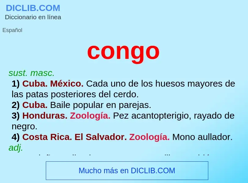 ¿Qué es congo? - significado y definición